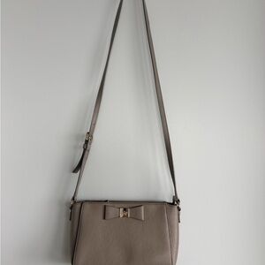 Kate Spade Taupe Crossbody Bag with Bow